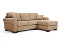 Sofás de esquina tapizado en pana 280 x 170 x 90 cm - Beige tostado - Diseño contemporáneo con chaise longue y asientos acolchados