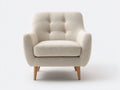 Sillones de tela 78x82x85 cm - beige - diseño moderno con respaldo acolchado y reposabrazos