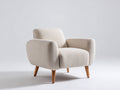 Sillones de tela 85x80x90 cm color beige con respaldo acolchado y diseño moderno