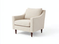 Sillones de tela 82x85x85 cm - beige - diseño moderno con reposabrazos y asiento acolchado