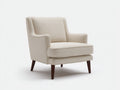 Sillones de tela 85 x 80 x 90 cm - color beige - diseño moderno con respaldo alto y patas de madera